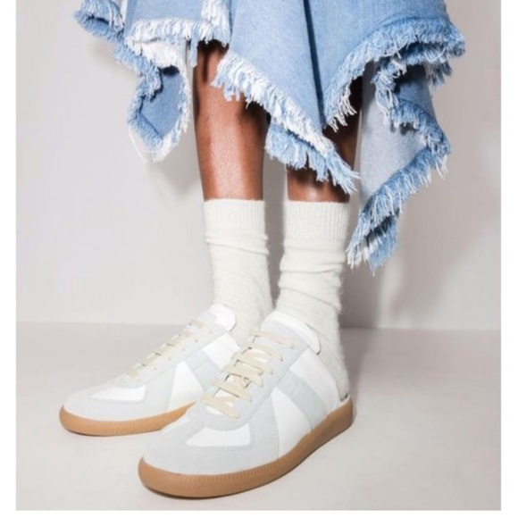 Maison Martin Margiela Shoes - Maison Margiela White Replica Leather Slip On Sneakers​